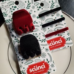 Scünci Bundle Jaw Clips & Barrettes velvety